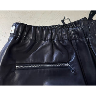 New $4700 Gucci Men Leather Jogging Pants Black Size 50 Eu/34 US 738235