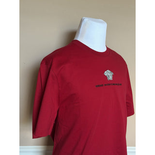 Versace Medusa Embroidered Logo Red Cotton Jersey T-Shirt XL 1013302 Italy NWT