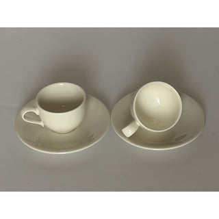 Villeroy & Boch New Cottage Espresso Cup Saucer Set 4 Pc White Germany NIB
