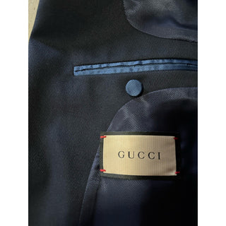 Gucci Men Double Breasted Jacket Blazer Caspian/Blue 44 US/54 Eu New $4100