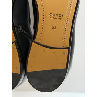 Gucci Women's Leather Horsebit Black Ankle Boots 9 US (39 Euro) IT 831013 NIB