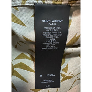 NWT $890 Saint Laurent Men Hawaii Shirt light beige/cream Size M