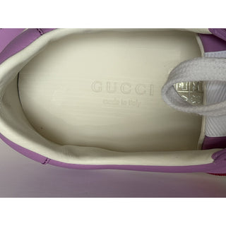 Gucci Women’s Web Leather Sneakers Wisteria Purple Pink 7.5 US (37.5) 858533 NIB