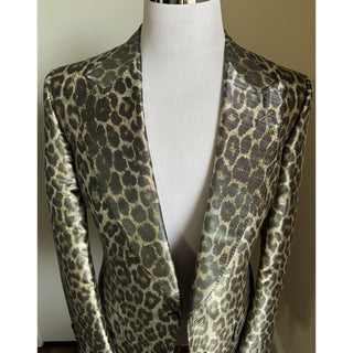 NWT $5550 TOM FORD Men Sport Coat Jacket Blazer Leopard Brown 42 US/52 E