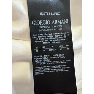 NWT Giorgio Armani Mens T Shirt White 46 Eu/S US Made In Italy
