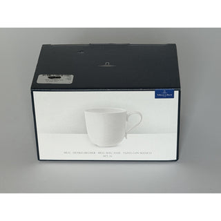 Villeroy & Boch For Me White Premium Porcelain Coffee Mugs Set of 2 Germany NIB