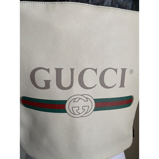 New Gucci GG Monogram Leather Backpack Bag Tan/Black 523586 Italy