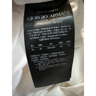 New $795 Giorgio Armani Men’s Pants Jeans White Size 30 Made In Italy