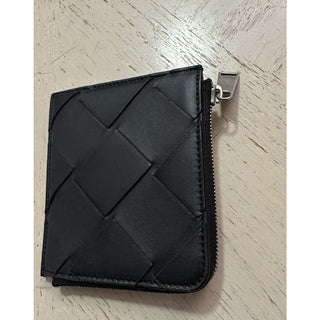 New $520 Bottega Veneta Mens Zip Wallet Black 580283 Italy
