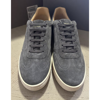 NIB $1100 Brunello Cucinelli Men’s Suede Sneakers Shoes Gray 12 US/45 Eu