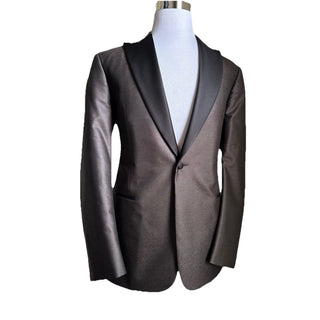 Giorgio Armani Men Tuxedo Sport Coat Blazer Brown/Black 44R US/54R Eu NWT $3195