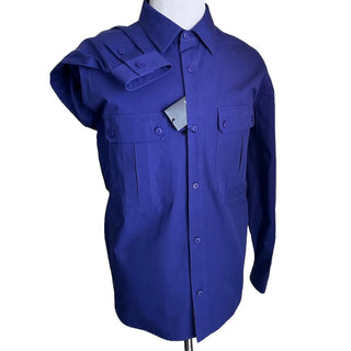 Saint Laurent Men Shirt Overshirt Jacket Encre/Blue Size 42/XL New $850 Italy