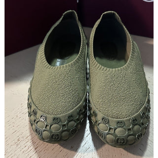 New Gucci GG Logo Sponge Sock Slip On Sneakers Green Size 42 Eu/9 US