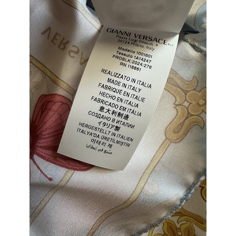 Versace Medusa/Butterfly Silk Twill Monogram Foulard 28.5”x28.5” IT 1001601 NWT