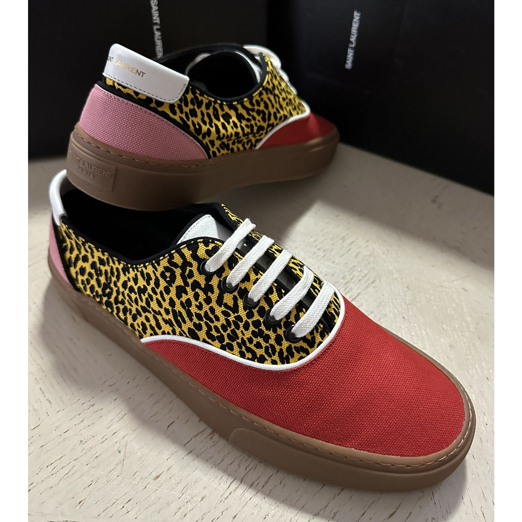 NIB Saint Laurent Men’s Canvas Sneakers Shoes Yellow/Red 11 US/44 Eu Italy