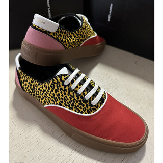 NIB Saint Laurent Men’s Canvas Sneakers Shoes Yellow/Red 11 US/44 Eu Italy