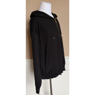 Versace Embroidered Wool/Silk Black Jacket with Hoodie 44 US (54) 1014506 NWT