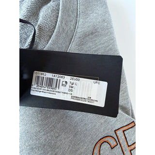 Versace Embroidered Non-brushed Sweater Gray Large 1011852 NWT $1000