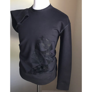 New $1195 Giorgio Armani Mens Crewneck Sweater Navy/Blue S US ( 46 Eu ) Italy