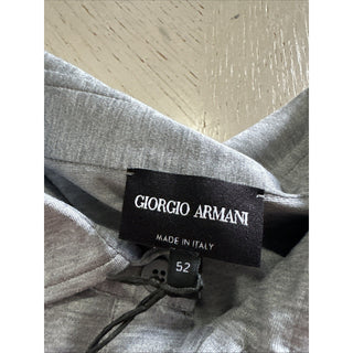 NWT $875 Giorgio Armani Mens Silk/Cotton Polo Shirt Gray 42 US/52 Eu ( L ) Italy