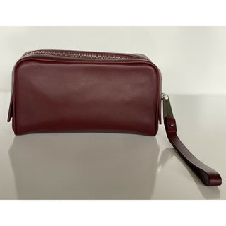 NWT $1020 Bottega Veneta Leather Bordeaux Small Toiletry Case Pouch 575557 Italy
