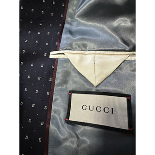 NWT $4800 Gucci Men G Logo London Wool Suit Navy 38 US/48 Eu Switzerland