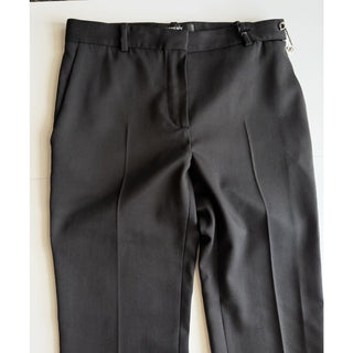 Versace Women's Black Safety Pin Wool Slim Pants 2 US (38 Eu) 1018021 NWT $1150