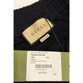 Gucci Men’s Cargo Cotton Jersey Sweatpants Black Size 2XL Italy 752189 NWT $1650