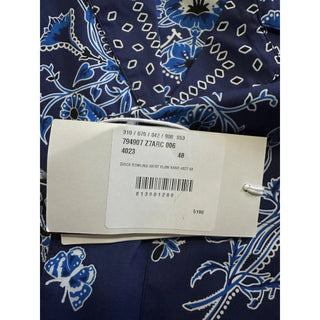 New $1300 Gucci Men’s Flower Bandana Print Shirt Blue Size 48 Eu/M