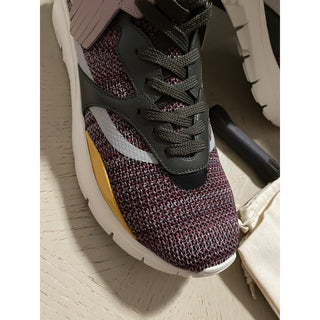 NIB $945 Valentino Garavani Colorblock&Leather Sneakers Lipstick 9 US/42 E Italy