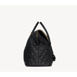 New $4900 Saint Laurent YSL Print TRAVEL BAG IN QUILTED LEATHER Black 736009