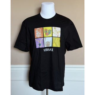 Versace Men’s Logo Compact Cotton Jersey T-Shirt Black 2XL 1013302 IT NWT $750