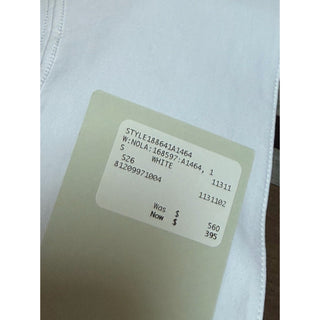 Burberry Nola Check Women’s White Short Sleeve T-shirt Small 8120998 NWT $560