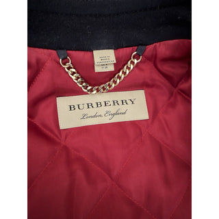 Burberry London Military Jacket Navy Wool Cashmere Gold Buttons 4 US (IT 38)