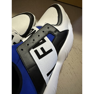 NIB $980 Fendi Men Forever Fendi Runner Sneakers Shoes White/Blue 9 US/42 Eu