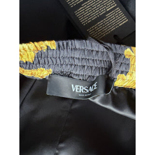 Versace Medusa Cameo Silk Shorts Black Gold Men IT 38 US 54 Eu 1002476 NWT $1295