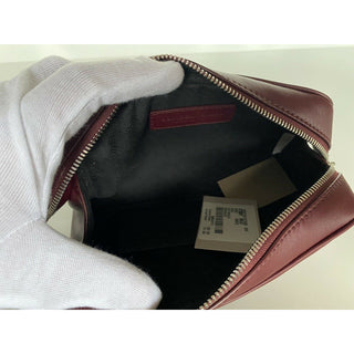 NWT $1020 Bottega Veneta Leather Bordeaux Small Toiletry Case Pouch 575557 Italy