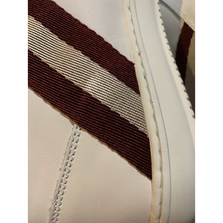 New $650 Bally Men Oldani Leather High-Top Sneakers White 8.5 US Italy
