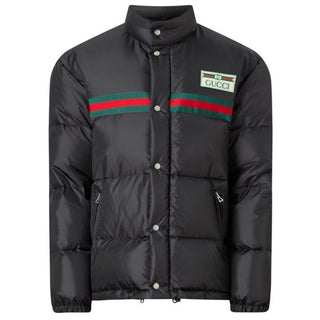 New $2900 Gucci Men’s Light Nylon Puffer Coat Jacket Black 42 US/52 Eu