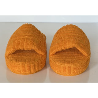 Bottega Veneta Intrecciato Resort Sponge Slipper Orange 7 US 660245 IT NIB $600