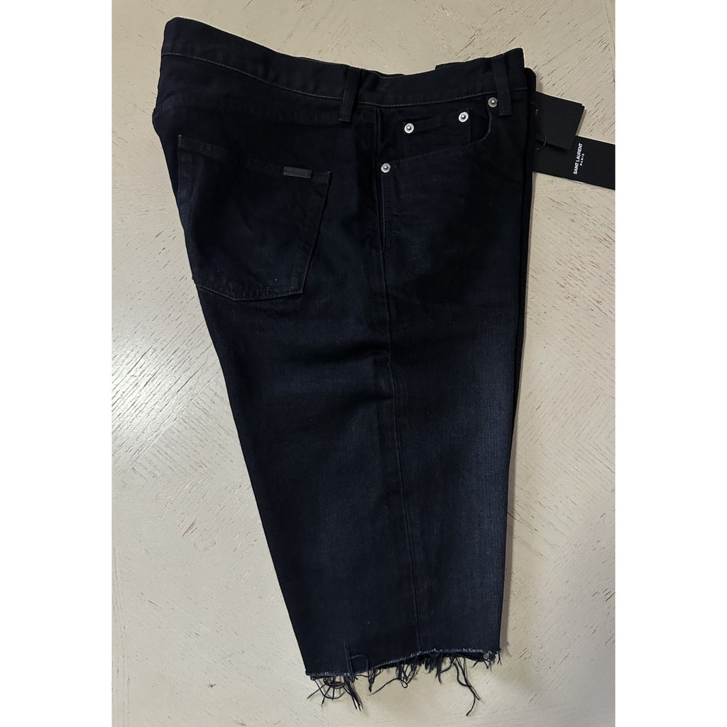 NWT $790 Saint Laurent Men High Rise Jeans Short Pants Black 33 ( Measured 36 )