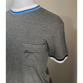 Ferragamo Men's Logo T-Shirt Size S Gray Italy New $590