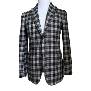 $8995 Kiton Cashmere Sport Coat Jacket Blazer Black/White 40S US/50S Eu