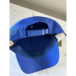 NWT Gucci Mens GG Logo Baseball Cap hat Royal Blue Size L