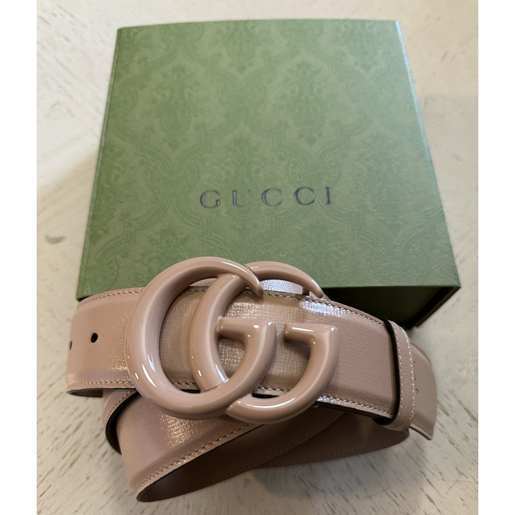 Gucci Women Leather GG Belt warm caramel / nude beige Size 120/48 NWT