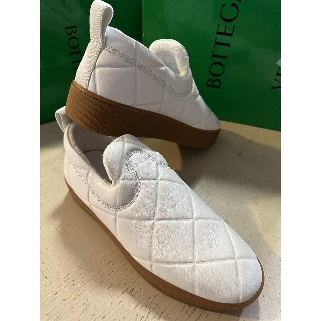 NIB $950 Bottega Veneta Men Leather Sneaker Shoes White 8 US/41 Eu