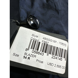 Giorgio Armani Men Sport Coat Jacket Blazer Navy 44R US/54R Eu NWT $2695