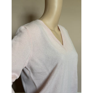 Burberry Violeta 100% Cashmere V-Neck Sweater Pale Pink Medium 8099157 NWT $1150