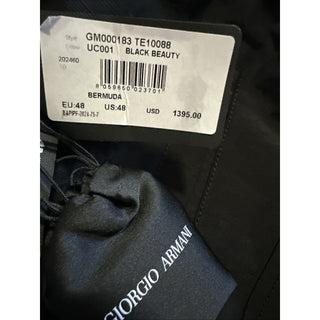 Giorgio Armani Men Linen/Viscose Drawstring Short Pants Black 32/48 NWT $1395