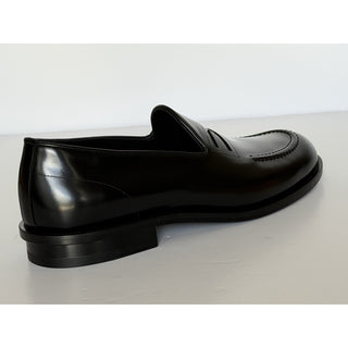 Fendi FF Penny Loafers Black Calf Leather Men 11 US (10 Fendi) 7D1645 NIB $1050